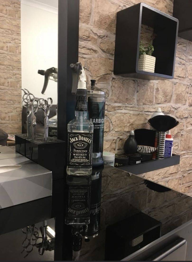 The station shelf with products